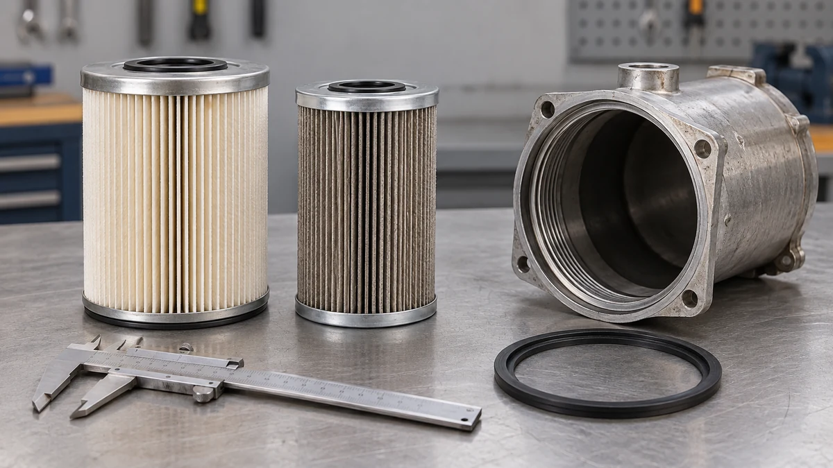 Illustrative filter and housing fitment inspection scene