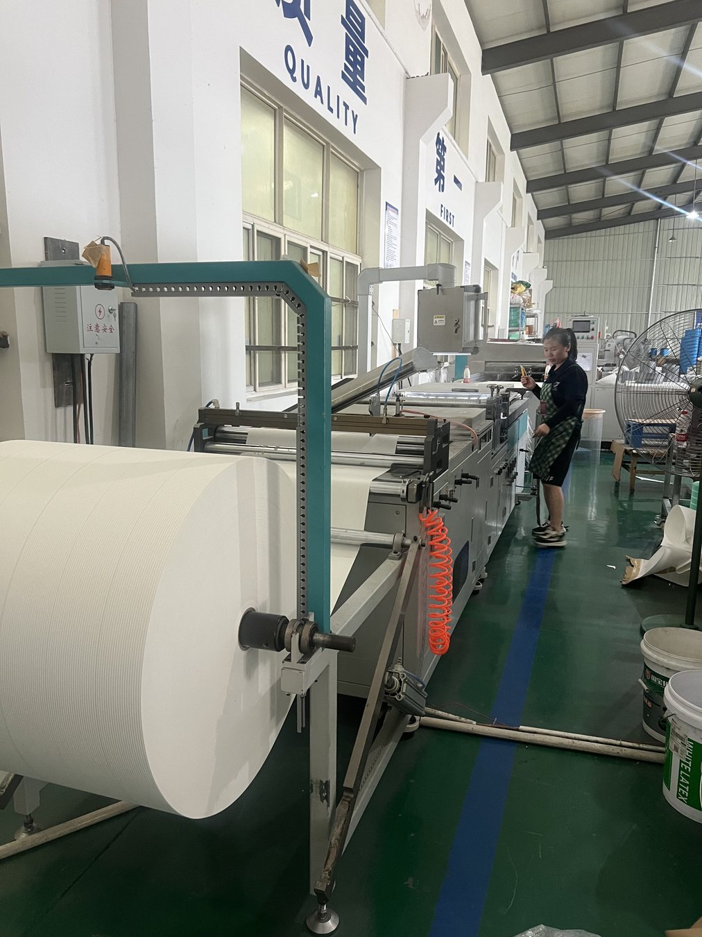 Filter media production line in Jinguan factory